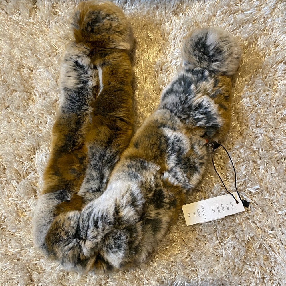Rabbit fur scarf